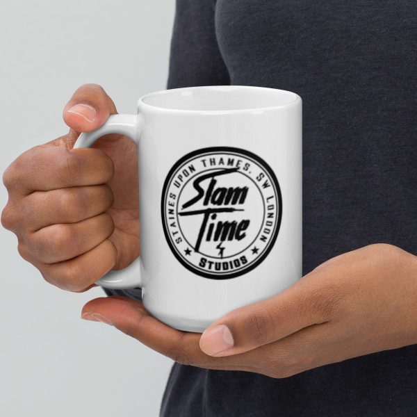 White glossy mug